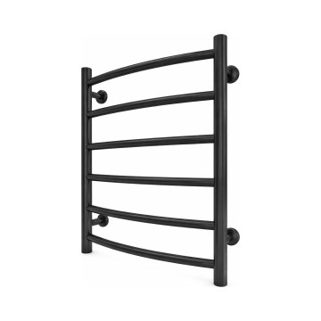 Kúpeľňový rebríkový radiátor INOX CLASSIC 120W/230V 57x43 cm nerez/čierna