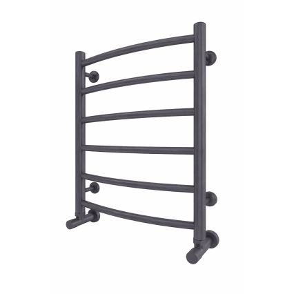 Kúpeľňový rebríkový radiátor INOX CLASSIC 120W/230V 57x43 cm nerezová oceľ/antracit