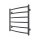 Kúpeľňový rebríkový radiátor INOX CLASSIC 122W/230V 57x53 cm nerez/antracit