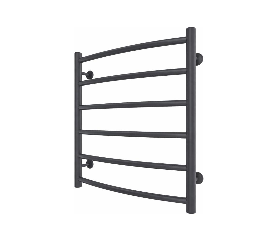 Mario-Radiators Kúpeľňový rebríkový radiátor INOX CLASSIC 122W/230V 57x53 cm nerez/antracit 1.4.048072.GR