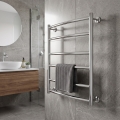 Kúpeľňový rebríkový radiátor INOX CLASSIC 122W/230V 57x53 cm nerez/lesklý chróm