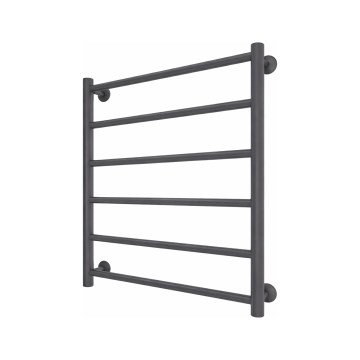 Kúpeľňový rebríkový radiátor INOX FLAT 122W/230V 57x43 cm nerez/antracit