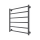 Kúpeľňový rebríkový radiátor INOX FLAT 122W/230V 57x43 cm nerez/antracit