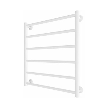 Kúpeľňový rebríkový radiátor INOX FLAT 122W/230V 57x43 cm nerez/biela