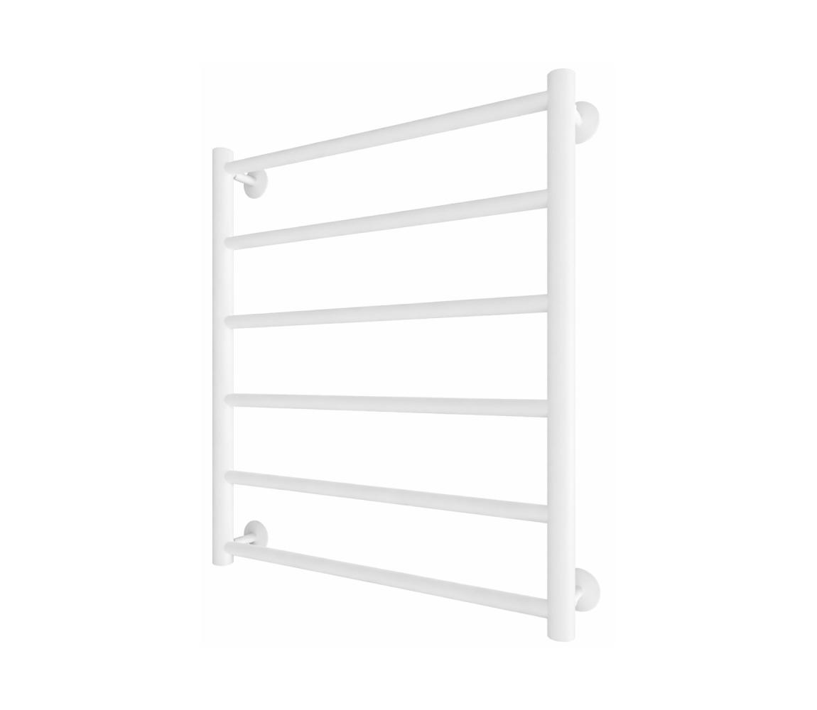 Mario-Radiators Kúpeľňový rebríkový radiátor INOX FLAT 122W/230V 57x43 cm nerez/biela 1.137.047733.WM