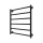 Kúpeľňový rebríkový radiátor INOX FLAT 122W/230V 57x43 cm nerez/čierny