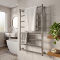Kúpeľňový rebríkový radiátor INOX FLAT 163W/230V 77x53 cm nerez/lesklý chróm
