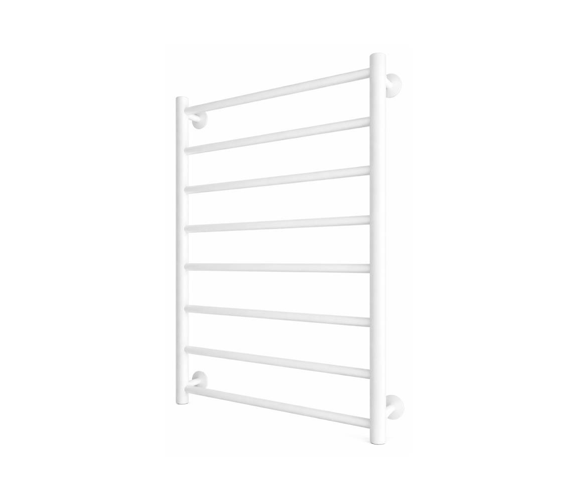 Mario-Radiators Kúpeľňový rebríkový radiátor INOX FLAT 163W/230V 77x53 cm nerezová/biela 1.137.047735.WM