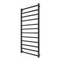 Kúpeľňový rebríkový radiátor INOX TOKIO 233 W/230 V 117x53 cm nerez/čierny