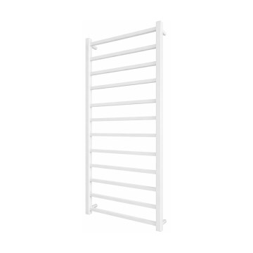 Kúpeľňový rebríkový radiátor INOX TOKIO 233W/230V 117x53 cm nerez/biela