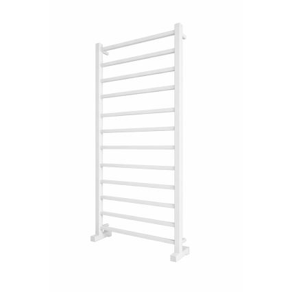 Kúpeľňový rebríkový radiátor INOX TOKIO 233W/230V 117x53 cm nerez/biela