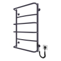 Kúpeľňový rebríkový radiátor LUX 105W/230V 81x52 cm nerez/antracit pravý