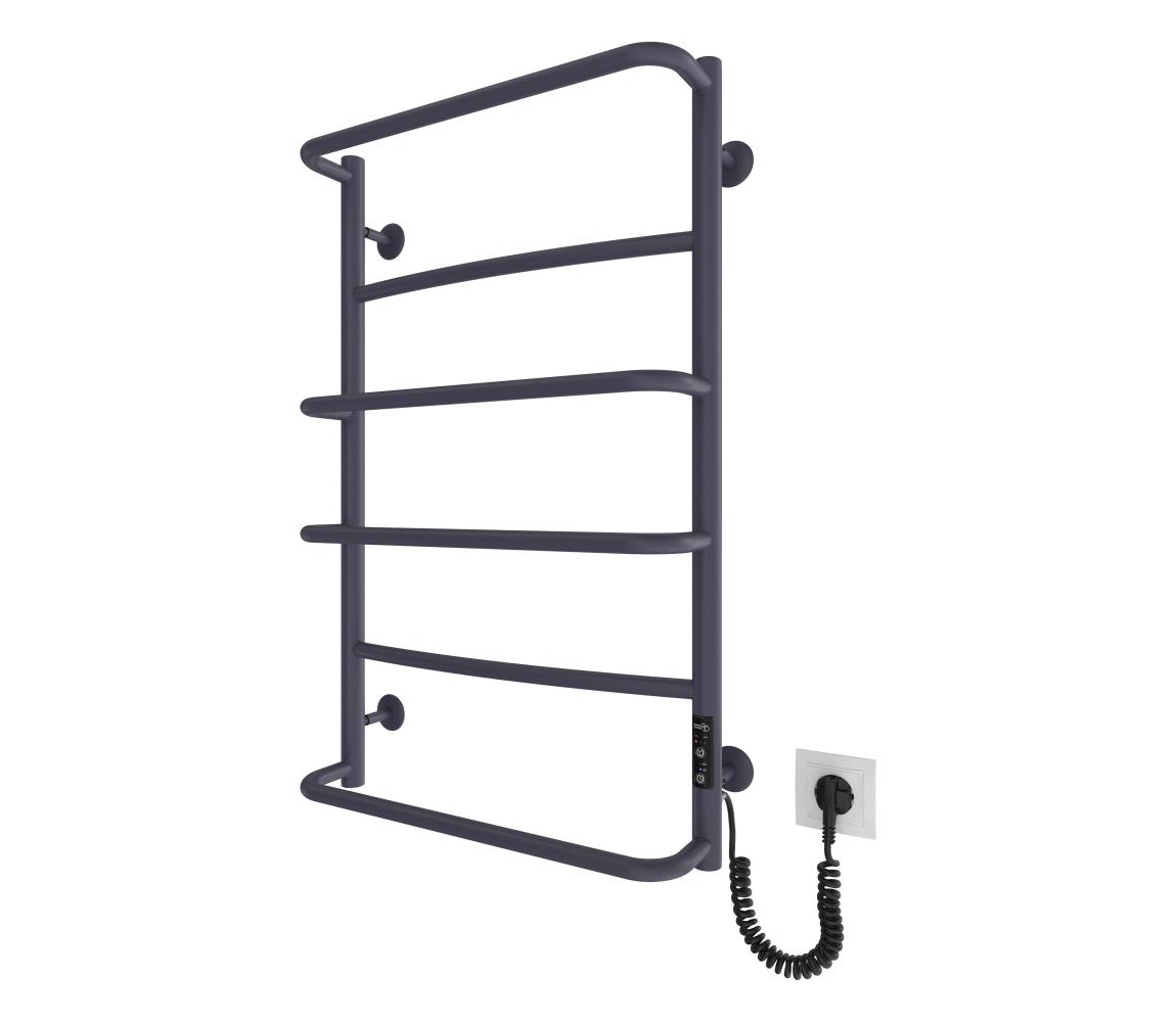Mario-Radiators Kúpeľňový rebríkový radiátor LUX 105W/230V 81x52 cm nerez/antracit pravý 2.9.045844.GR