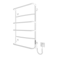 Kúpeľňový rebríkový radiátor LUX 105W/230V 81x52 cm nerez/biela pravý