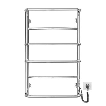 Kúpeľňový rebríkový radiátor LUX 105W/230V 81x52 cm nerez/lesklý chróm pravé prevedenie