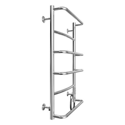 Kúpeľňový rebríkový radiátor LUX 105W/230V 81x52 cm nerez/lesklý chróm pravé prevedenie