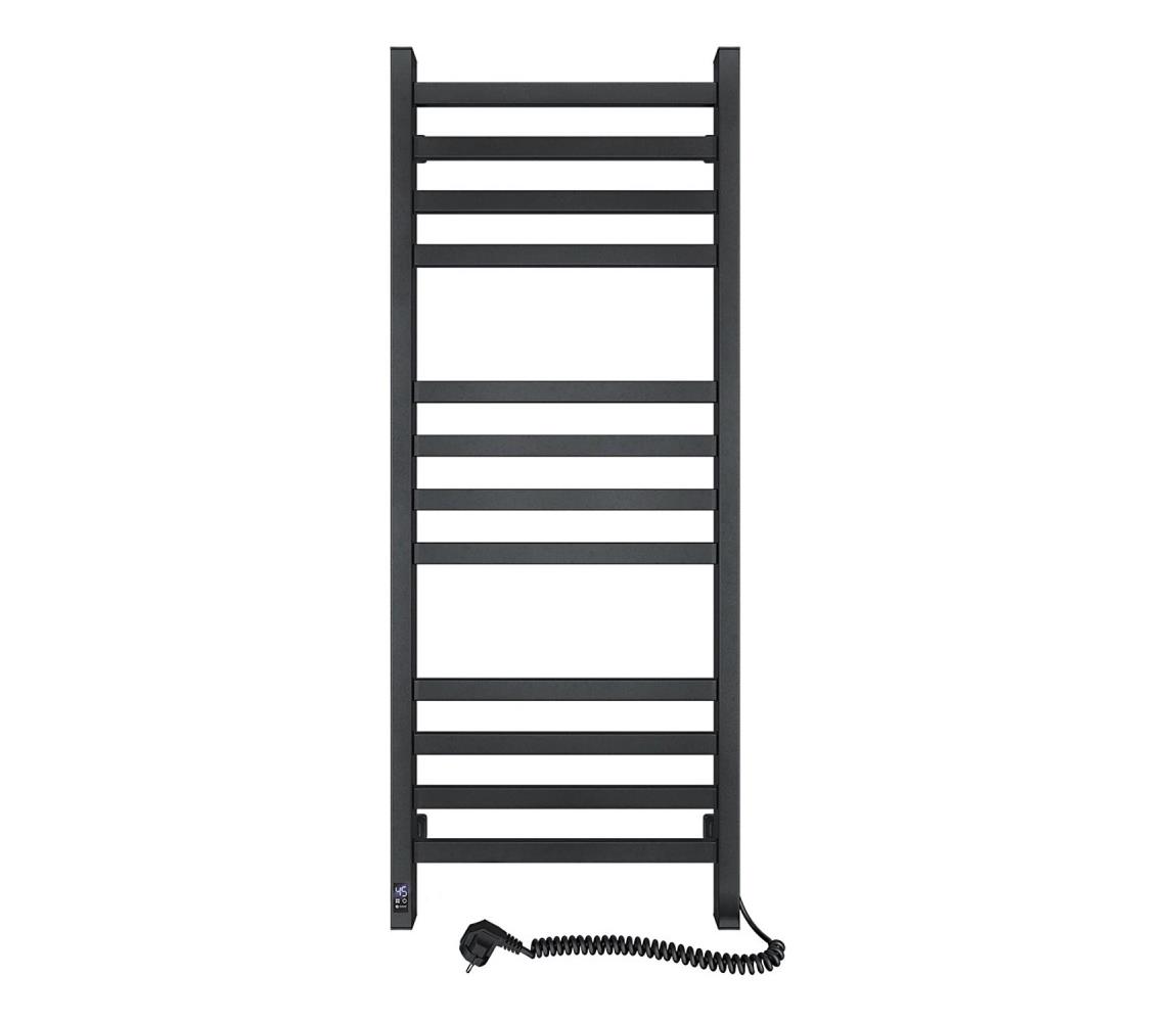 Navin Kúpeľňový rebríkový radiátor s termostatom AVANGARD 227 W 120x48 cm čierny pravý 12-228053-4812