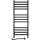 Kúpeľňový rebríkový radiátor s termostatom AVANGARD 227W 120x48cm čierny ľavý