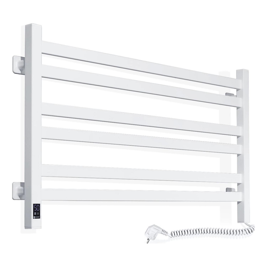 Kúpeľňový rebríkový radiátor s termostatom AVANGARD 316W/230V, 50,6 cm, IP44, biely, pravostranný, hranatý