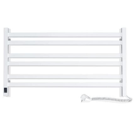 Kúpeľňový rebríkový radiátor s termostatom AVANGARD 316W/230V, 50,6 cm, IP44, biely, pravostranný, hranatý
