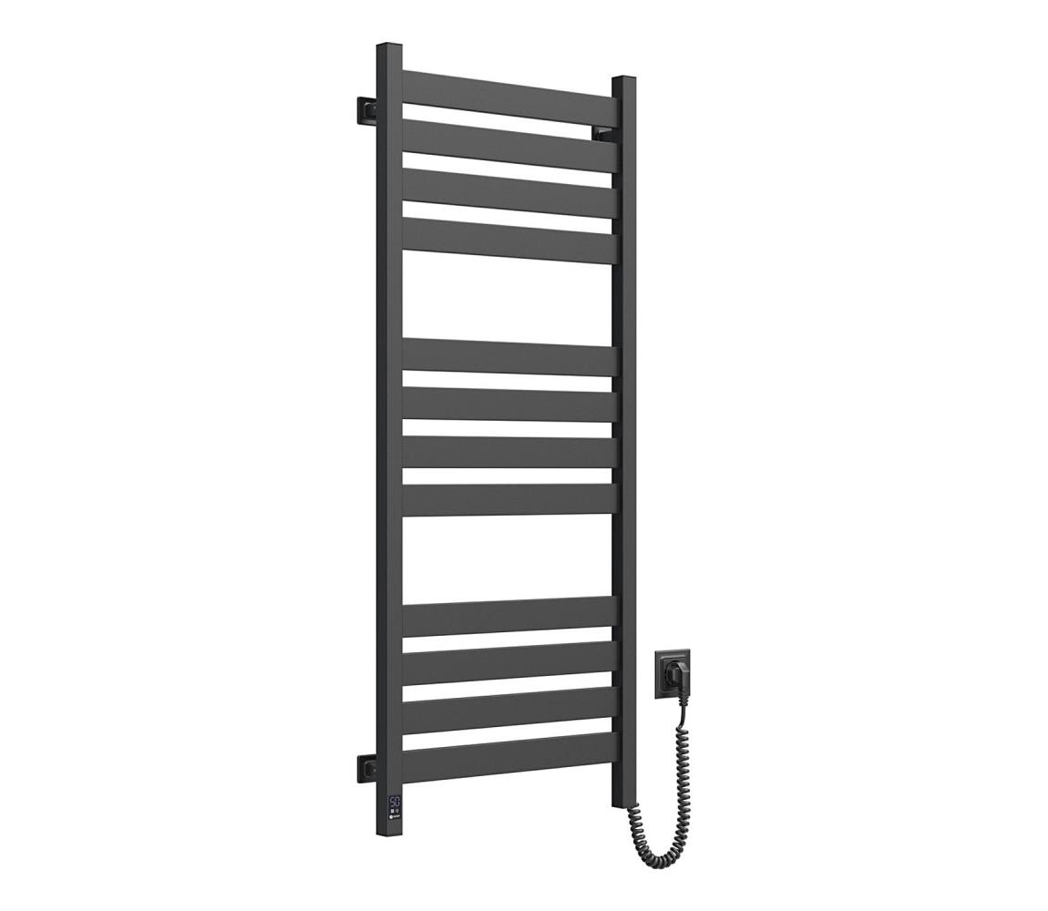 Navin Kúpeľňový rebríkový radiátor s termostatom LARGO 256W 120x50 cm čierny pravý 12-244053-5012