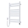 Kúpeľňový rebríkový radiátor s termostatom LARGO 432 W/230 V 80,6 cm IP44 biely ľavý hranatý