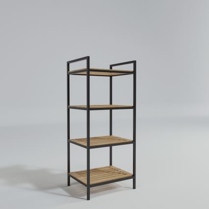 Kúpeľňový regál STRALSUND 110x45 cm dub/čierna