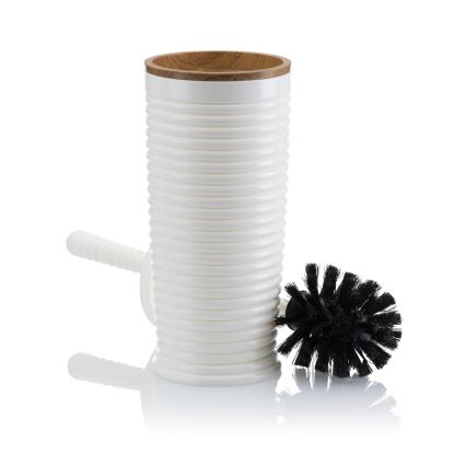 Kúpeľňový set CAROL 5 ks biela/hnedá