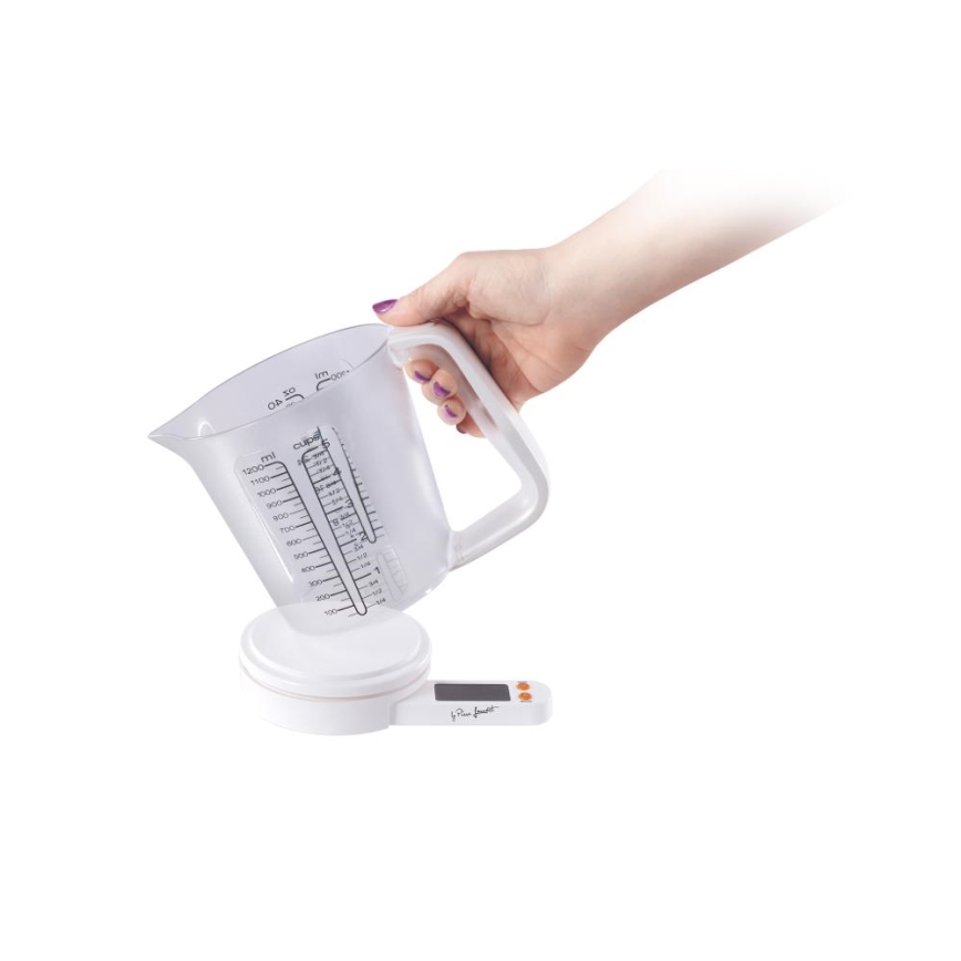 Lamart - Digitálna kuchynská váha s odmerkou 2xAAA biela