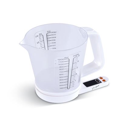 Lamart - Digitálna kuchynská váha s odmerkou 2xAAA biela