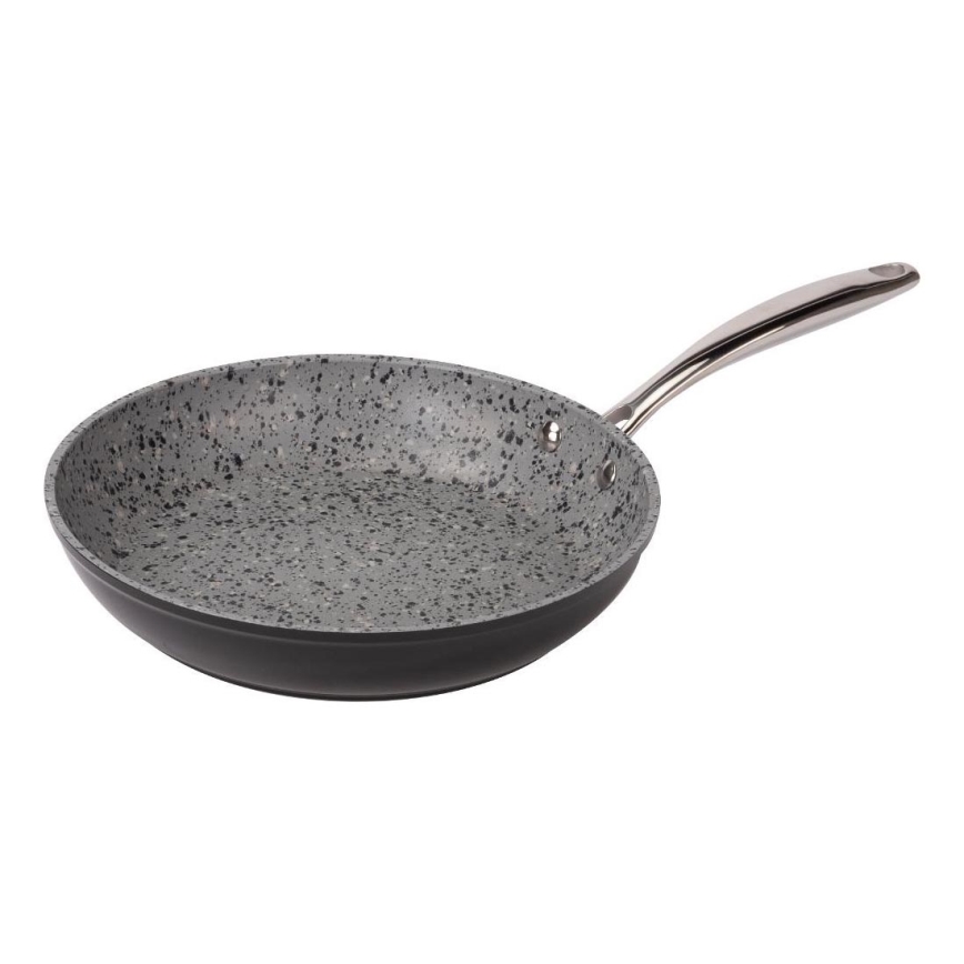 Lamart - Granitová panvica 26 cm čierna/šedá/nerez