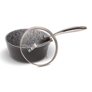 Lamart - Granitový rendlík s pokrievkou 16 cm čierna/šedá/nerez