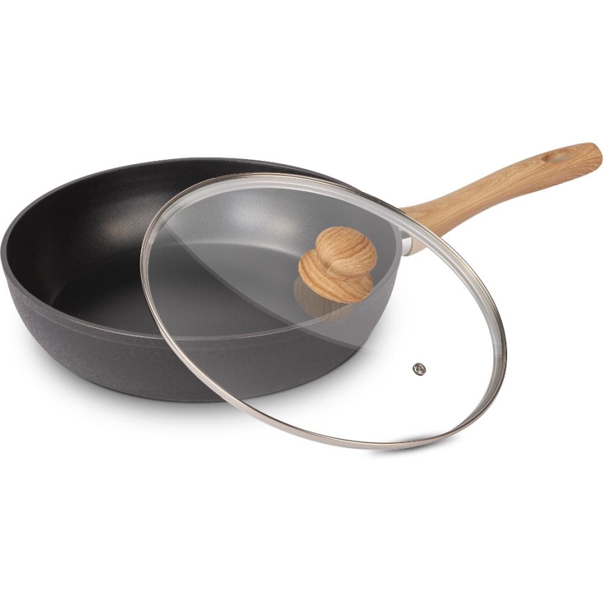 Lamart - Panvica s pokrievkou 28 cm čierna/hnedá