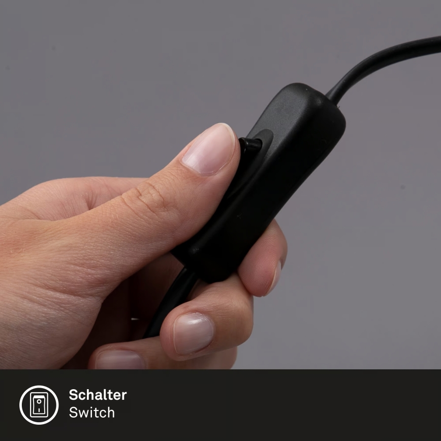 Lampa s klipom 1xGU10/3W/230V čierna