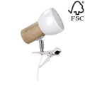 Lampa s klipom SVENDA 1xE27/60W/230V  breza – FSC certifikované