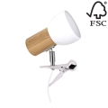 Lampa s klipom SVENDA 1xE27/60W/230V dub – FSC certifikované