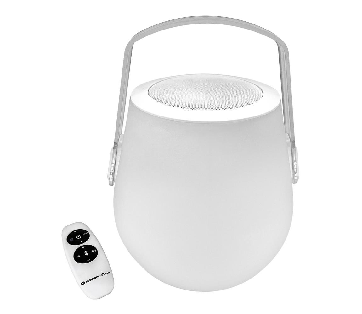 Lampenwelt Lampenwelt - LED RGB Stolná lampa s reproduktorom LED/3W/3,7V Bluetooth + DO