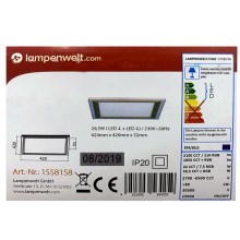 Lampenwelt - LED RGBW Stmievateľné stropné svietidlo LYNN LED/29,5W/230V 2700-6500K + diaľkové ovládanie