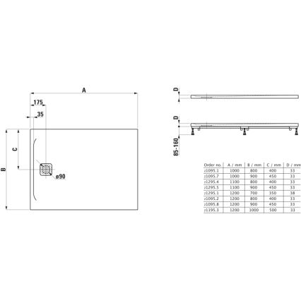 LAUFEN H2109580000001 - Sprchová vanička obdĺžniková PRO 120x90 cm marbond/biela