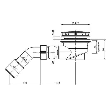 LAUFEN H2951270000001 - Sifón pre sprchovú vaničku SOLUTIONS plast/biela