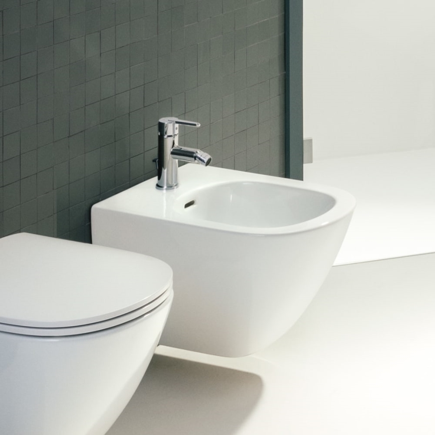 LAUFEN H3410810041141 - Bidetová batéria + výpust s prepadom LUA lesklý chróm