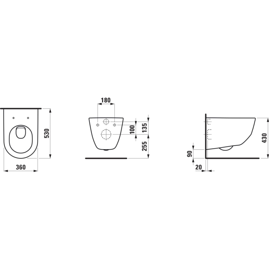 LAUFEN H8209560000001 - Závesné WC PRO keramika/biela