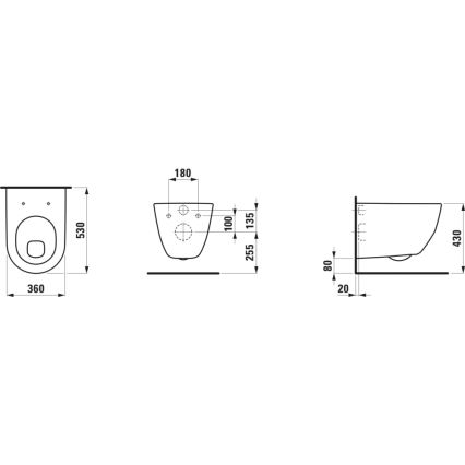 LAUFEN H8209590000001 - Závesné WC PRO keramika/biela
