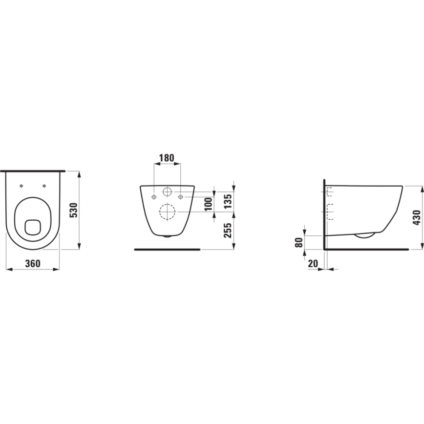 LAUFEN H8209590000001 - Závesné WC PRO keramika/biela