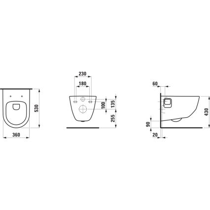 LAUFEN H8209640000001 - Závesné WC PRO keramika/biela