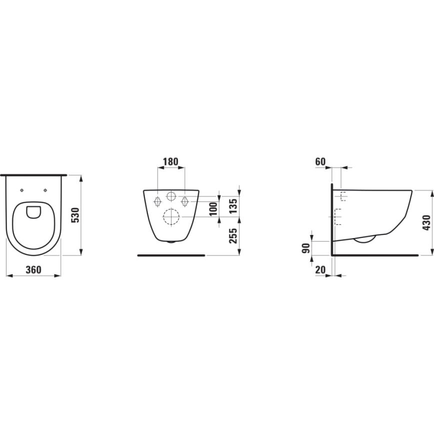 LAUFEN H8209664000001 - Závesné WC PRO keramika/biela