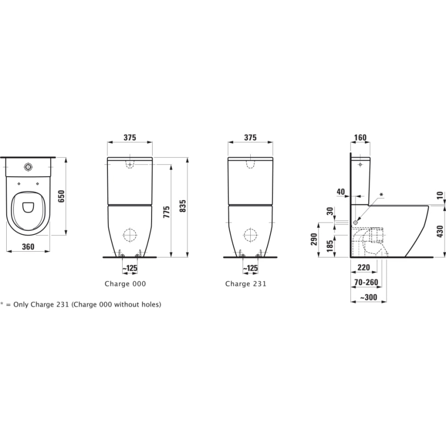 LAUFEN H8259624000001 - WC misa PRO keramika/biela