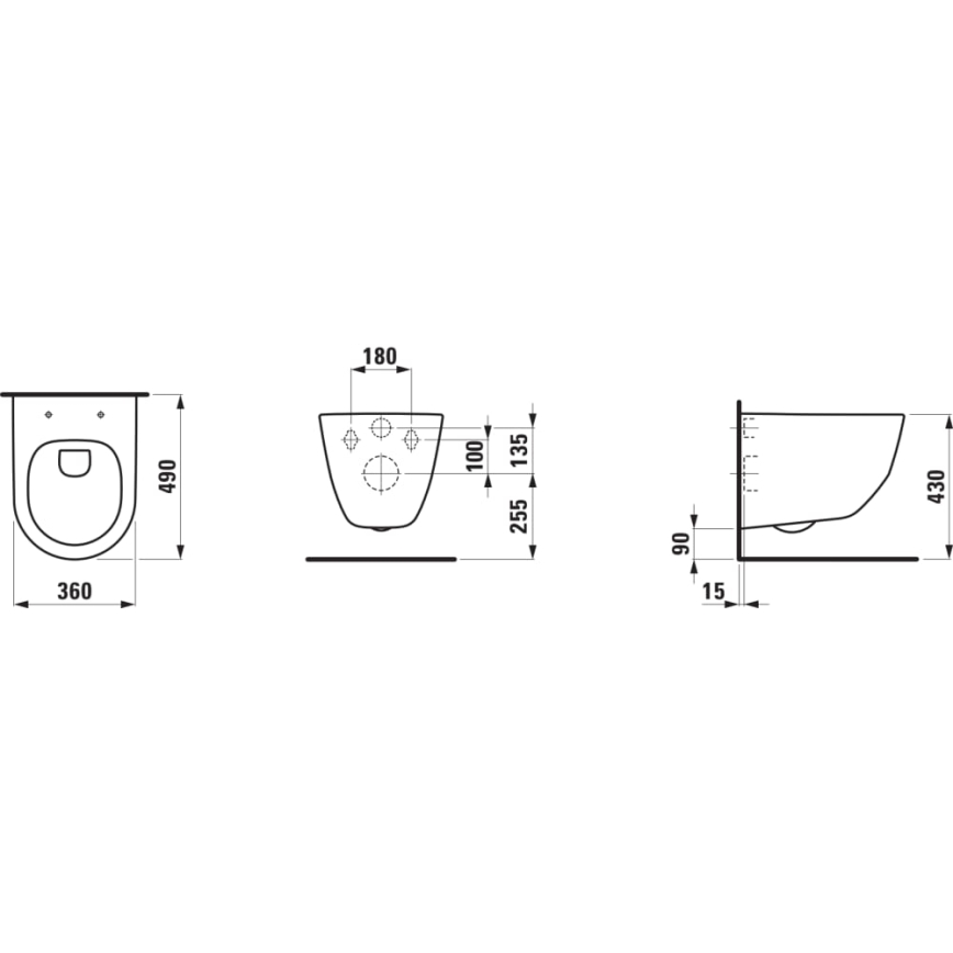 LAUFEN H8669550000001 - Závesné WC PRO keramika/biela + WC sedadlo SoftClose PRO duroplast/biela