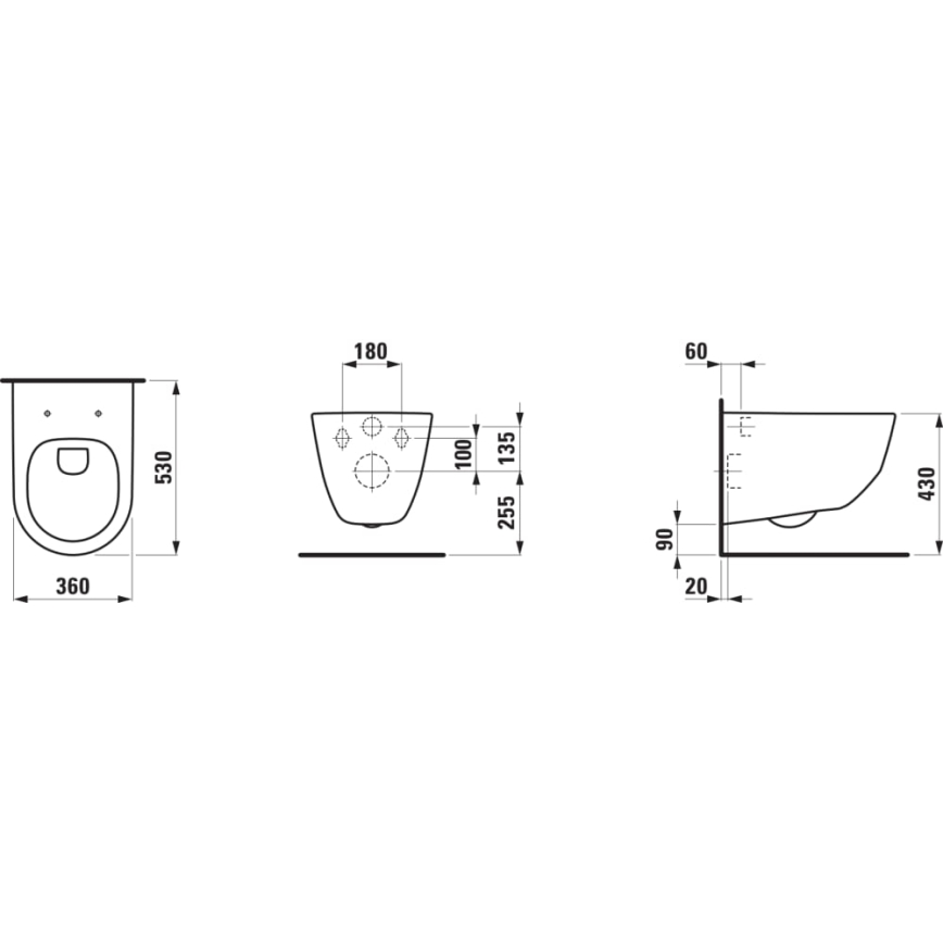 LAUFEN H8669570000001 - Závesné WC PRO keramika/biela + WC sedadlo SoftClose PRO duroplast/biela