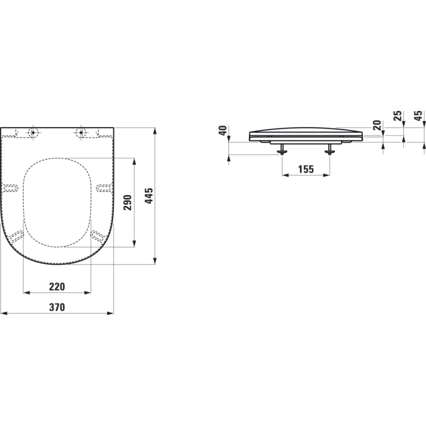 LAUFEN H8910830000001 - Záchodová doska SoftClose LUA duroplast/biela